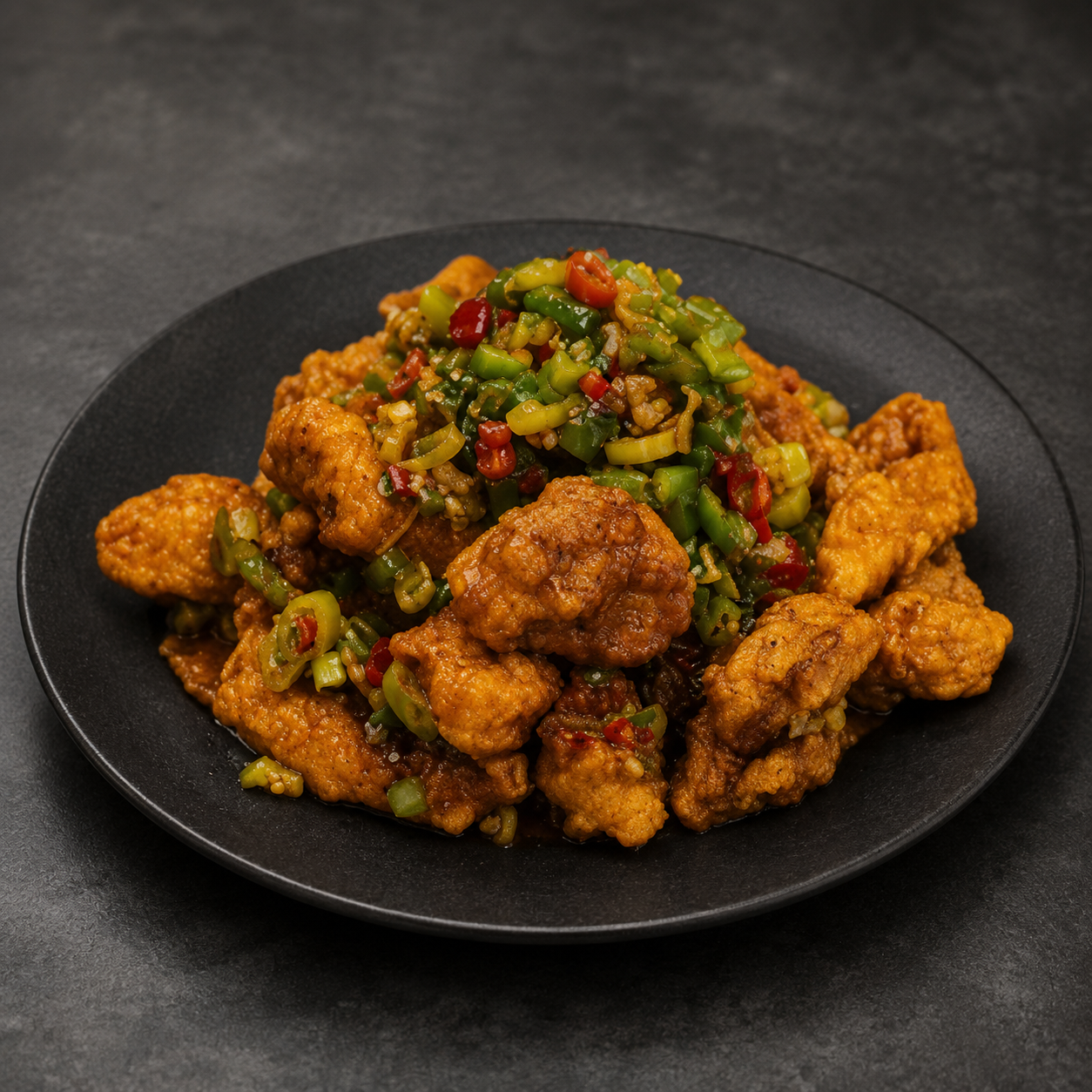 Kkan Poong Chicken.