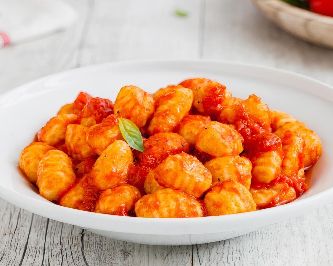 Vegan Tomato Sauce Gnocchi.