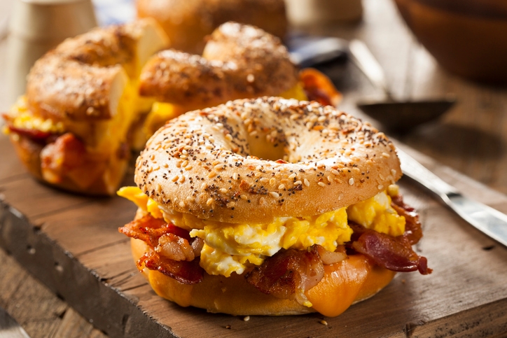Bagel Eggs Sandwich.