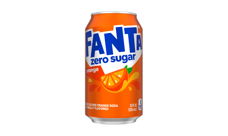 Fanta Zero Sugar Orange, Lata.