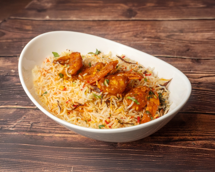 Shrimp Biryani.