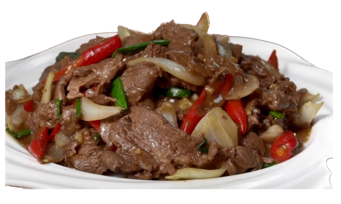 Pad Nham Mun Hoi Kai Daow (L).