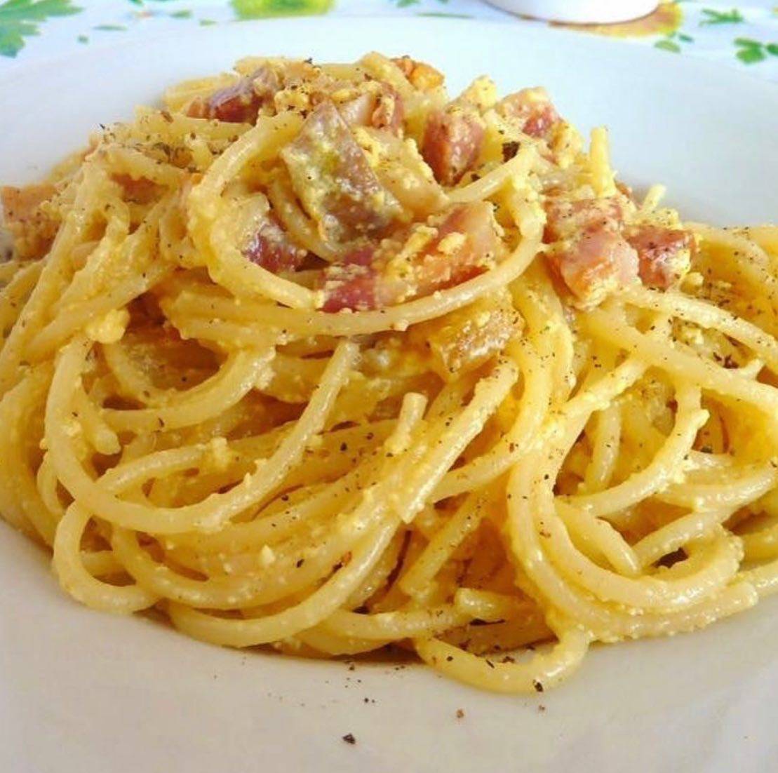 Spaghetti alla Carbonara.