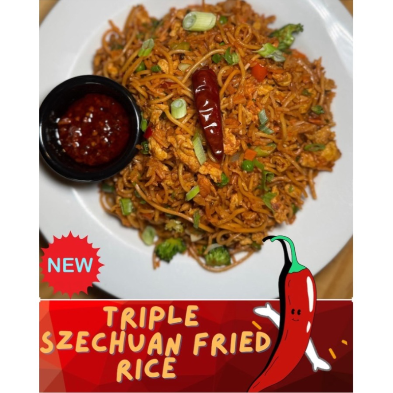 Triple Szechuan Fried Rice.