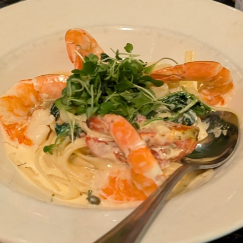 Fettuccine Shrimp Scampi.
