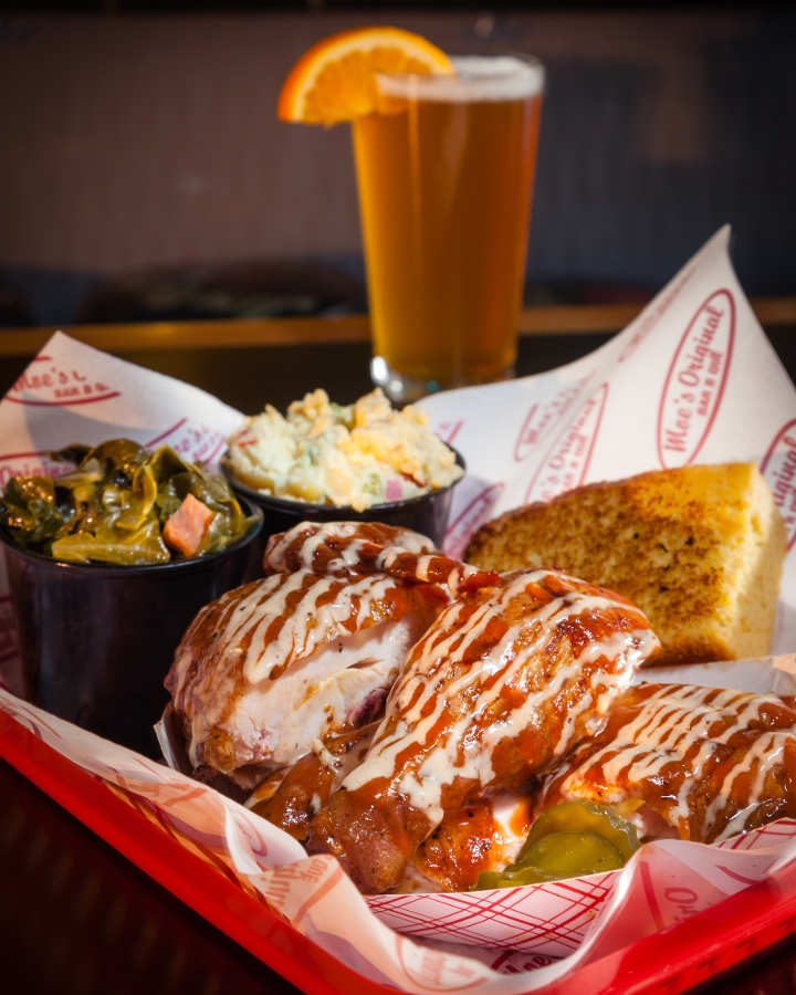 Smoked Half Chicken Platter.