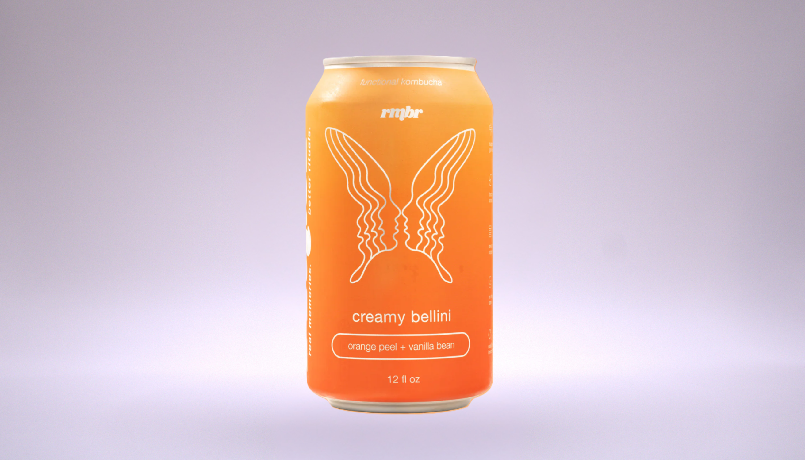 Creamy Bellini Kombucha.