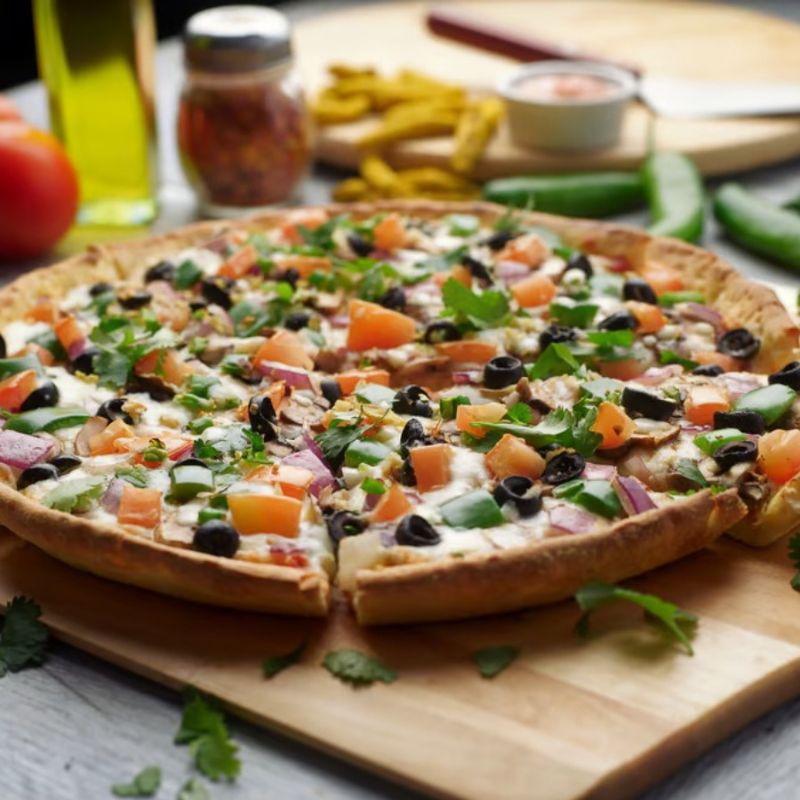 Deep Pan Curry Veggie Pizzatwist.