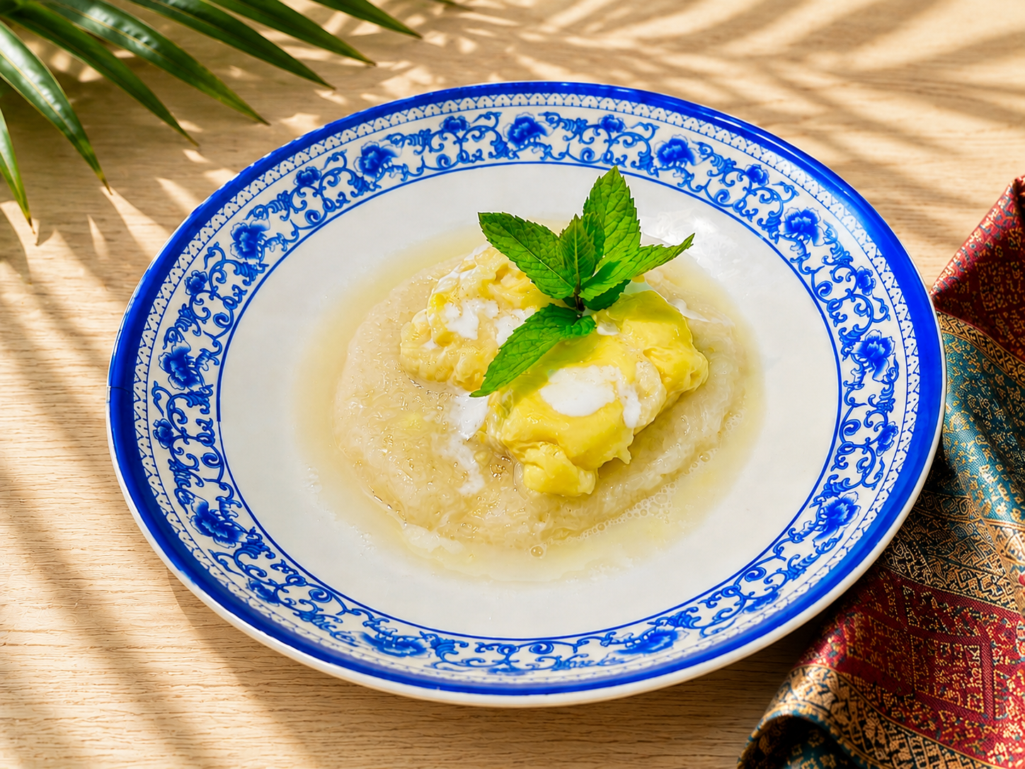 Durian Sticky Rice ข้าวเหนียวทุเรียน.