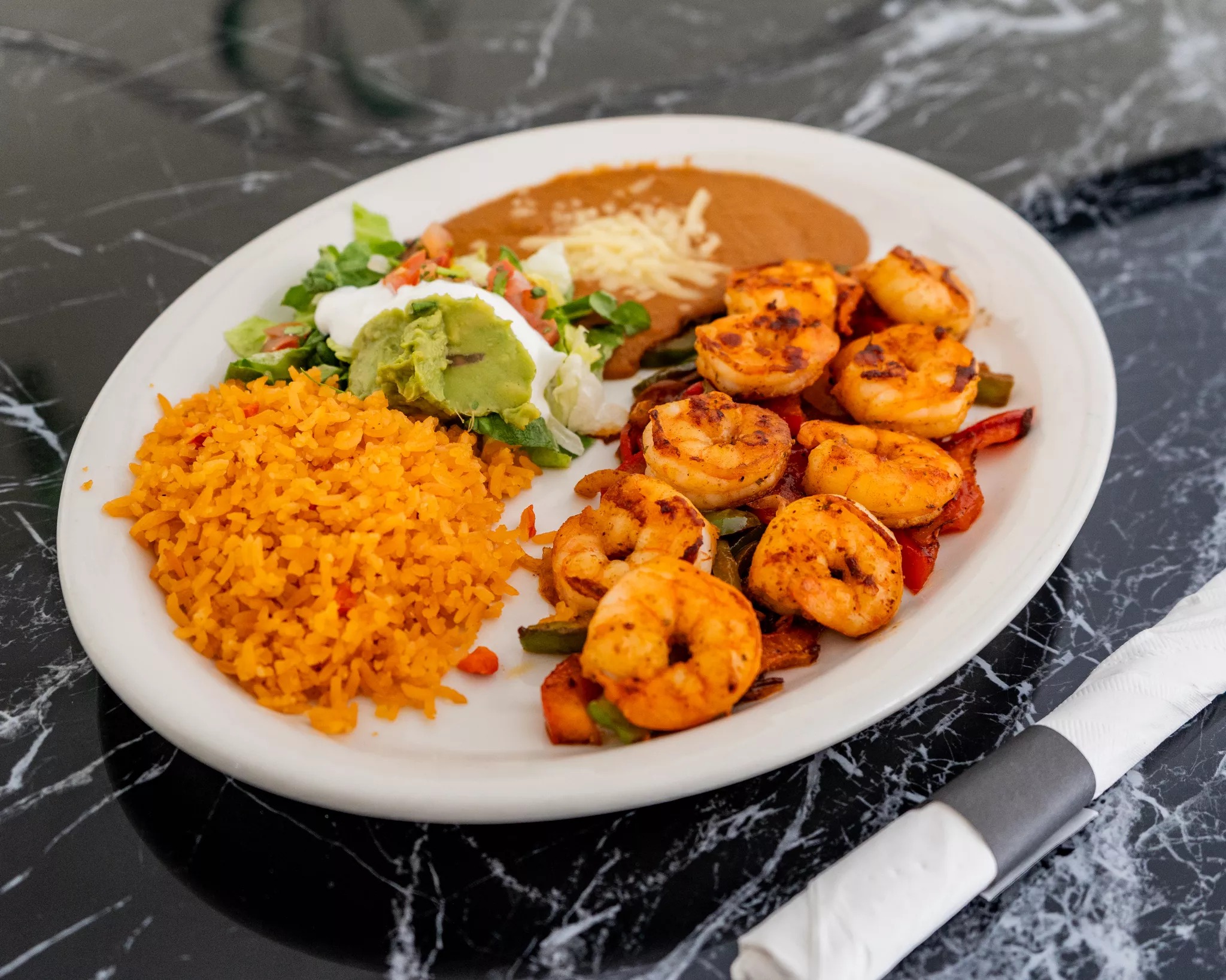 Shrimp Fajita Dinner.