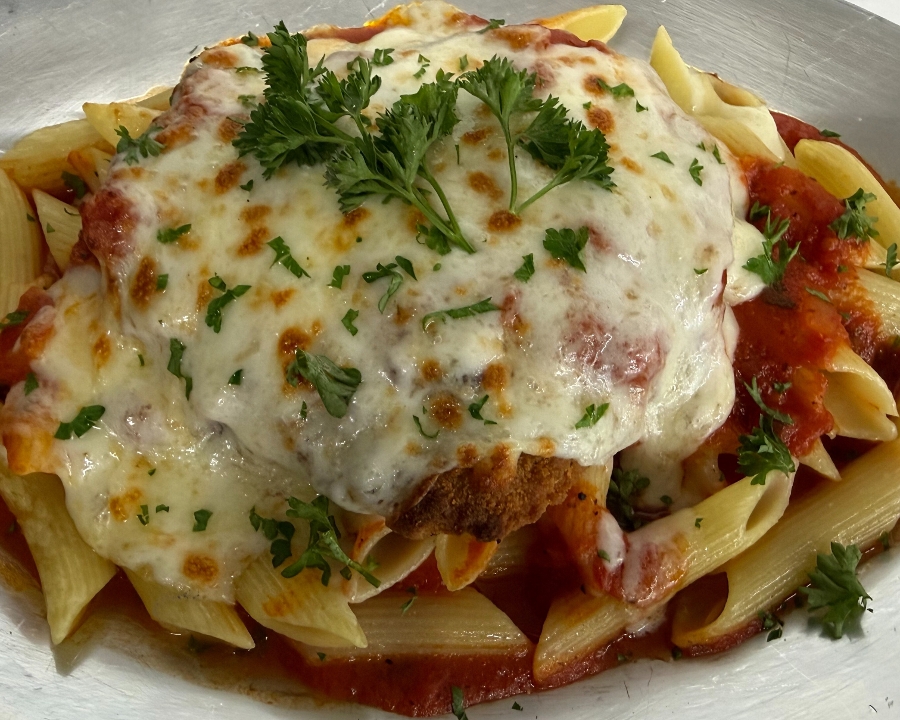 Chicken Baked Mostaccioli.