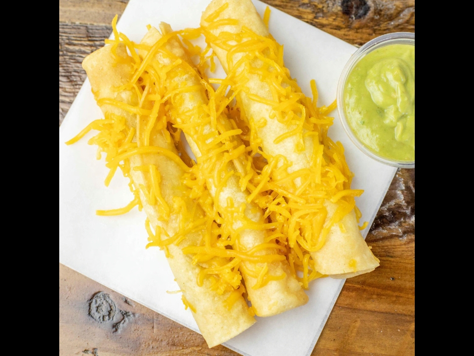 3 Rolled Tacos w/guac.