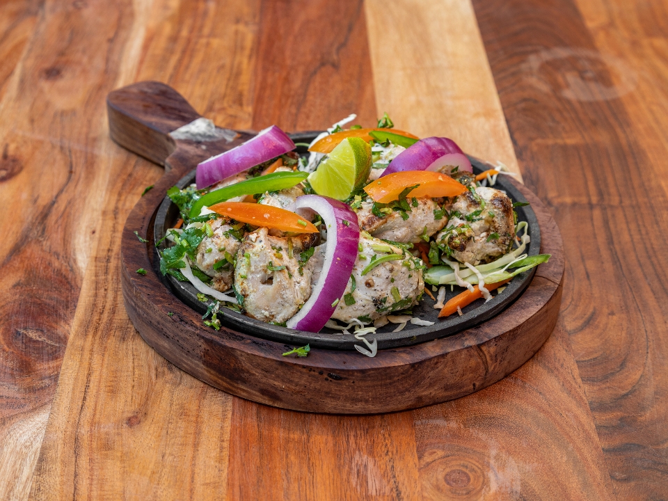 Chicken Malai Tikka Kebab.