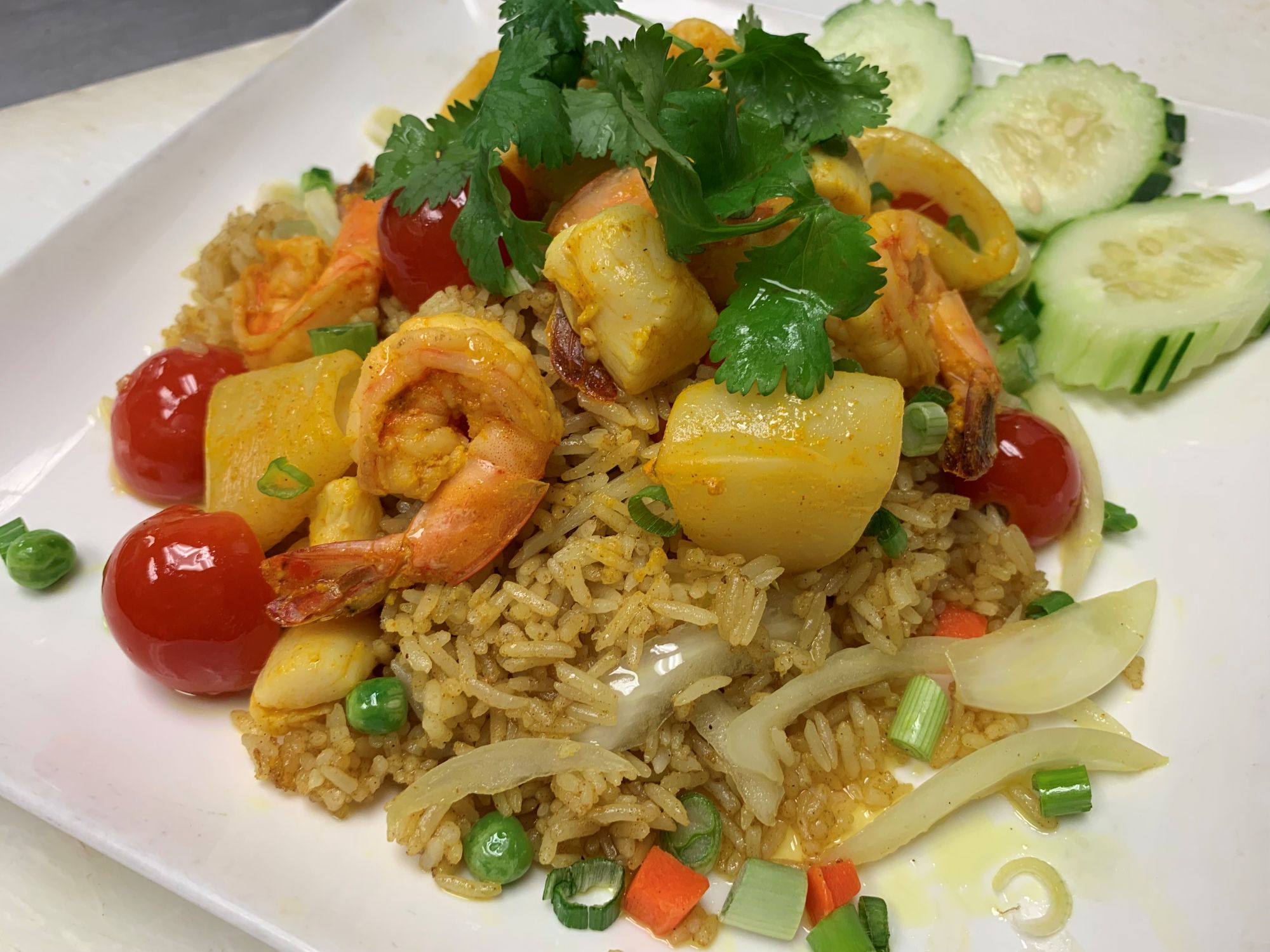 Yellow Curry Fried Rice.