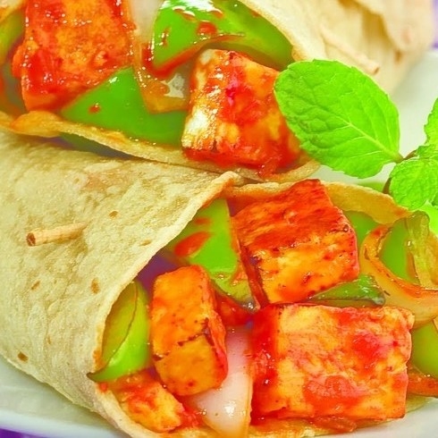 Chili Paneer Wrap.