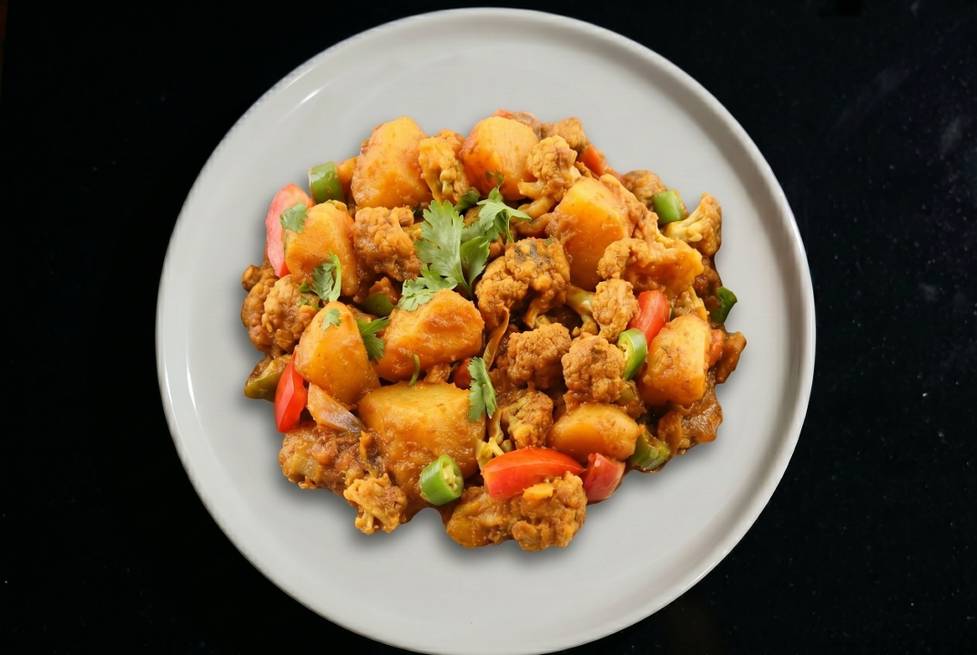 Kadai Aloo & Gobi.