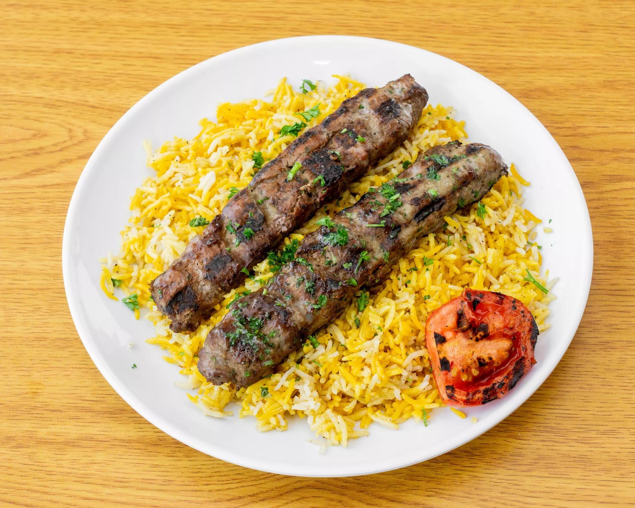 Beef Kabob Plate.
