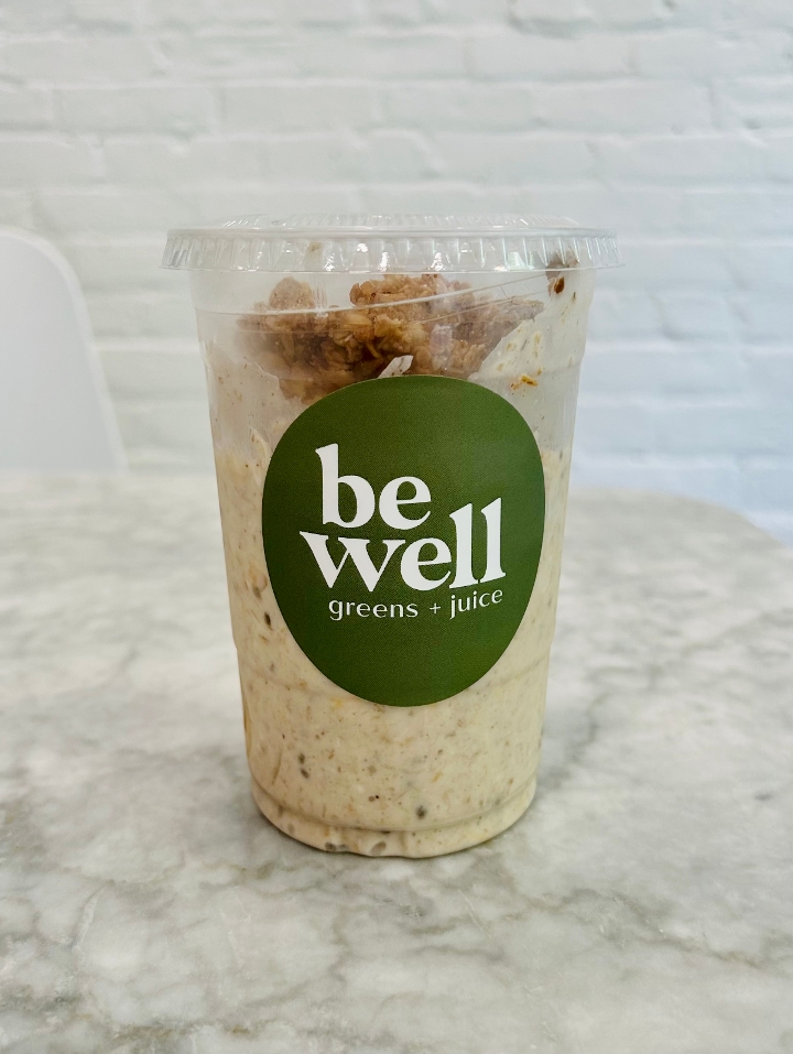 Banana Foster Overnight Oats.