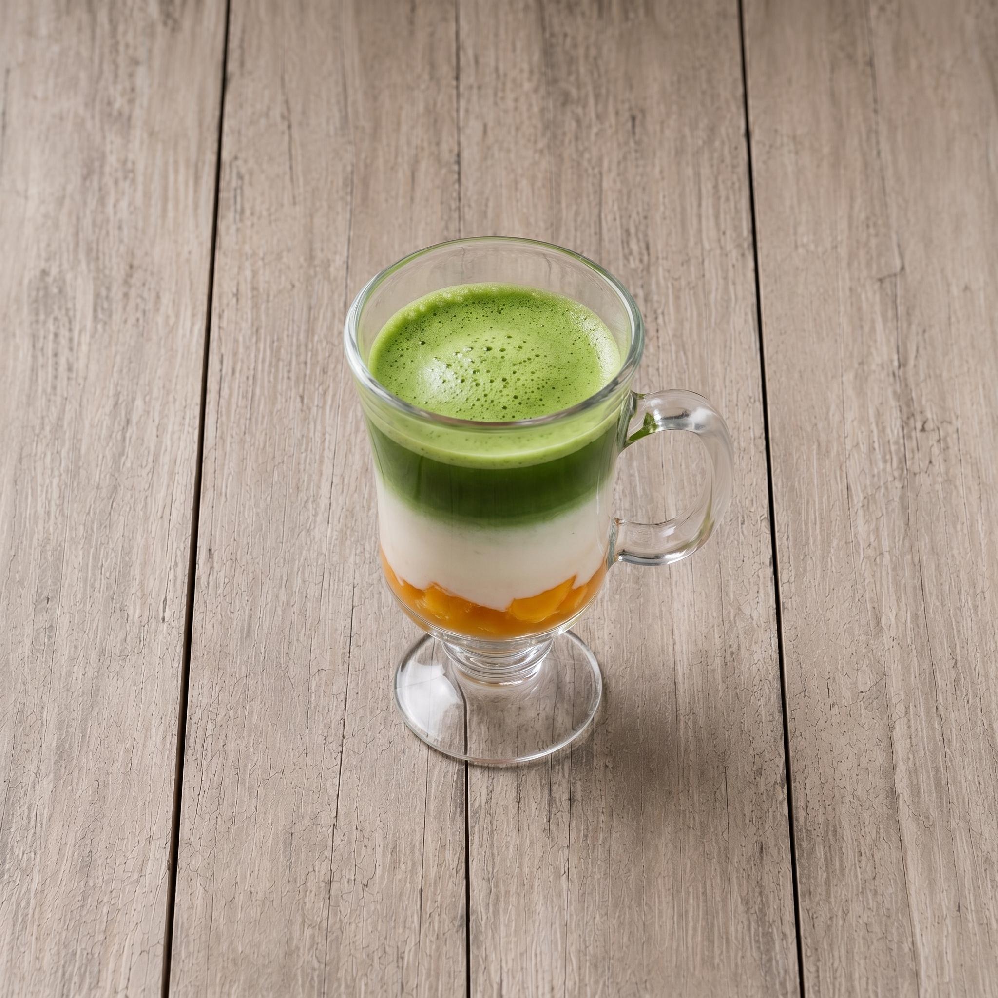 Iced Peach Matcha.