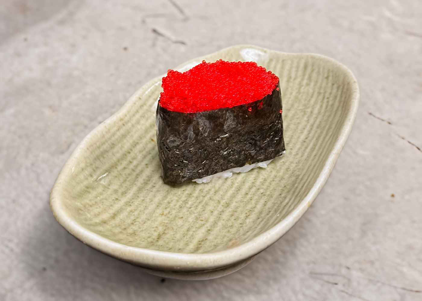 Flying Fish Roe (Tobiko) Nigiri.