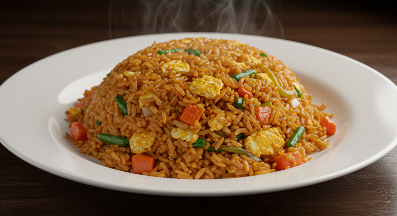 Egg Schezwan Fried Rice.