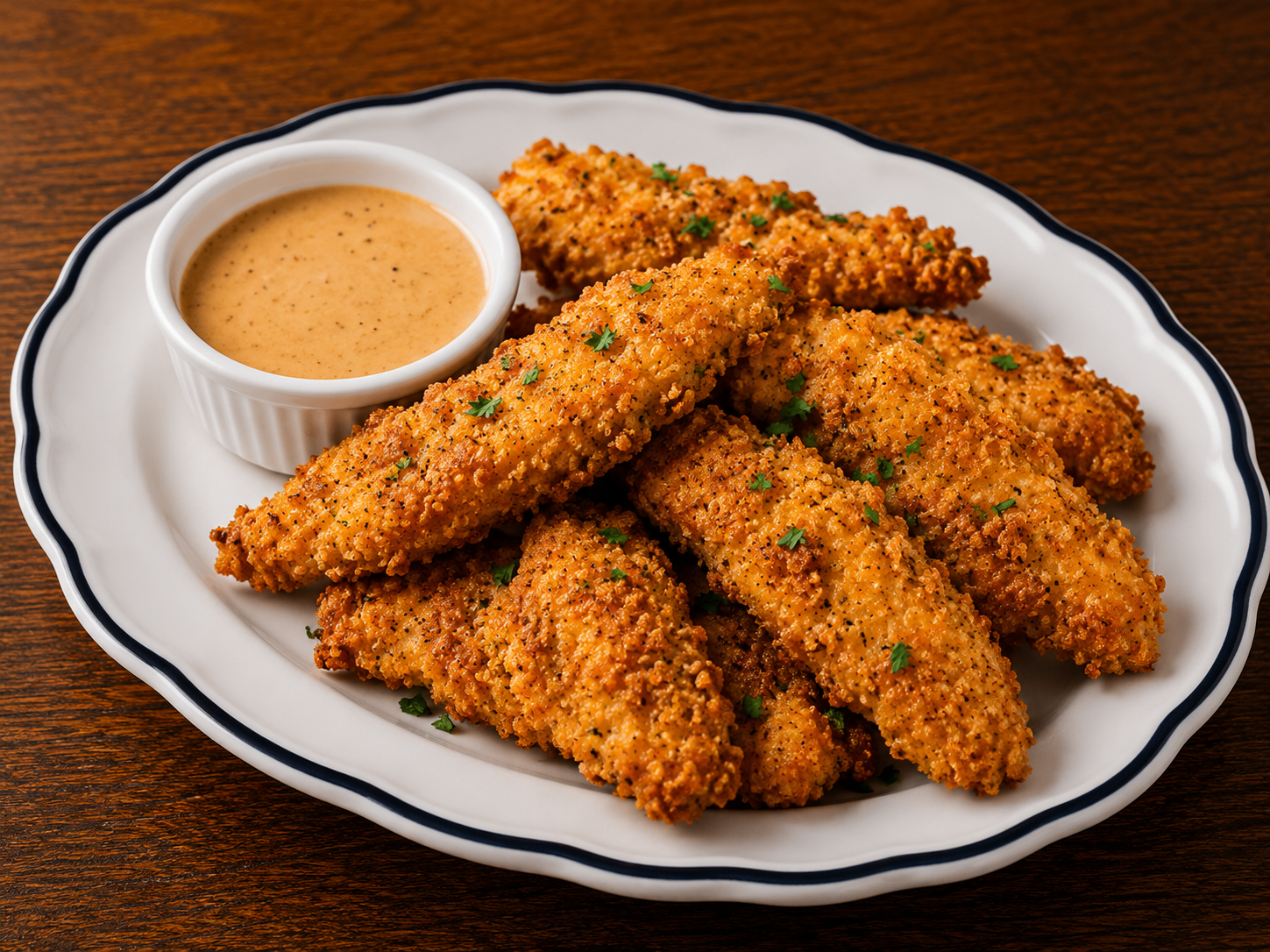 Kid Chicken Fingers Parmesan.