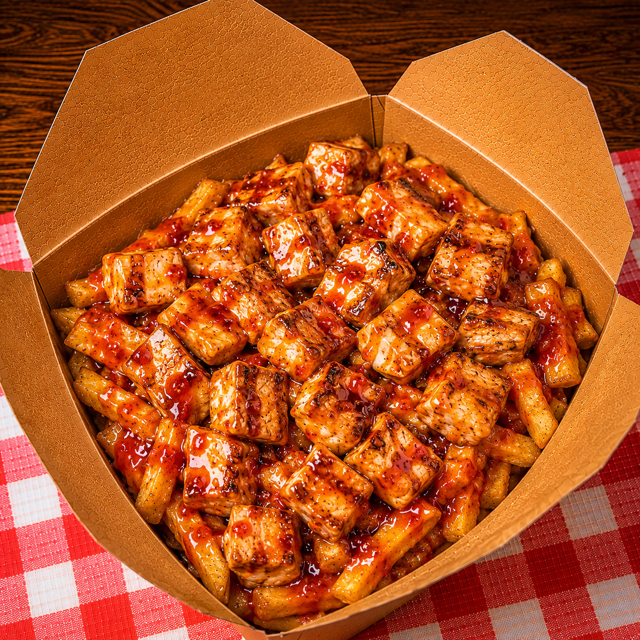 Spicy Hot Honey Grilled Chicken Fries Bowl.