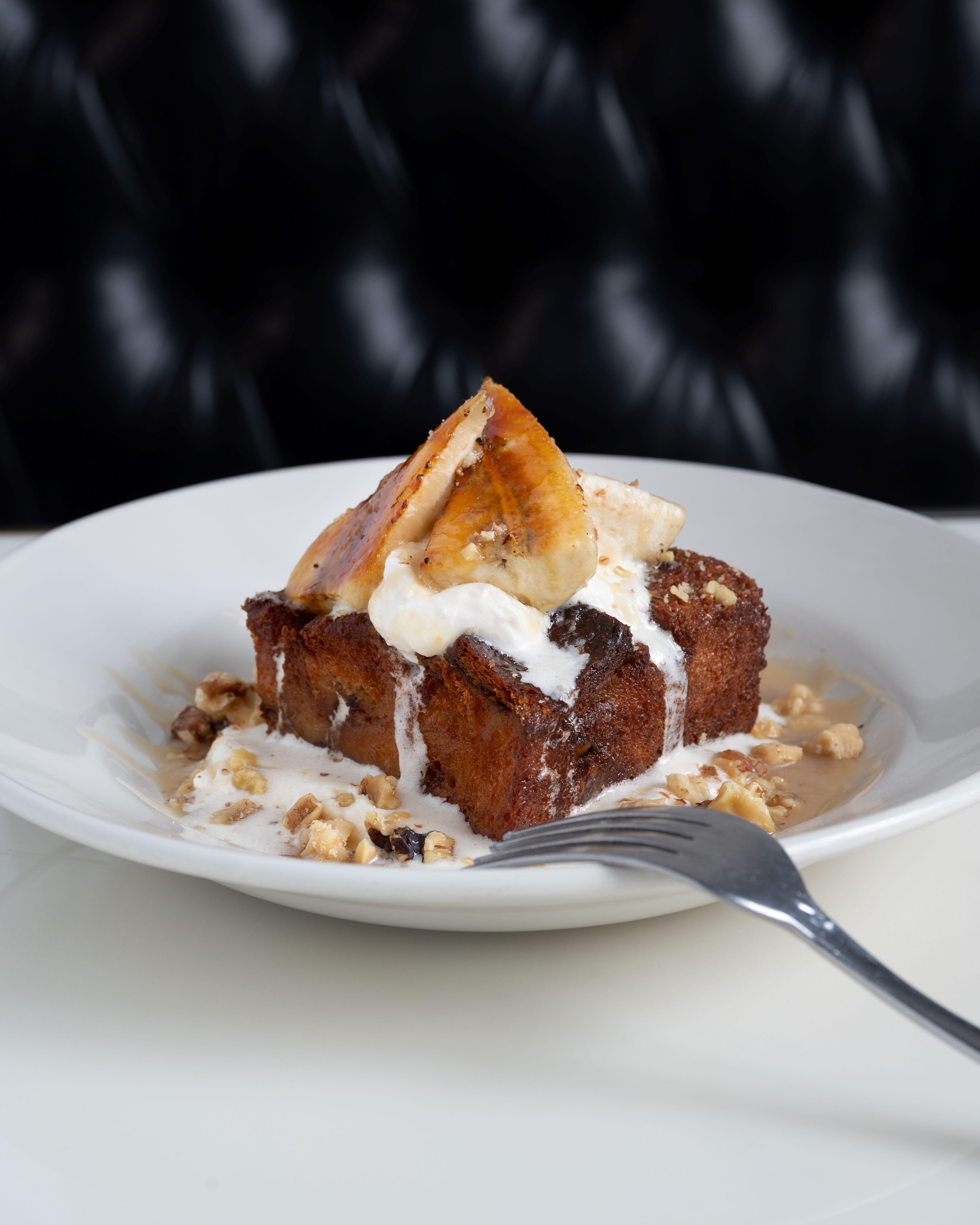 Apple Ginger Cran Bread Pudding.