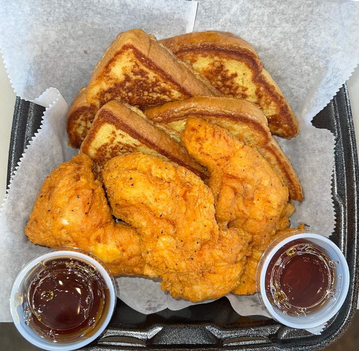 3 CHICKEN TENDER AND FRENCH TOAST.