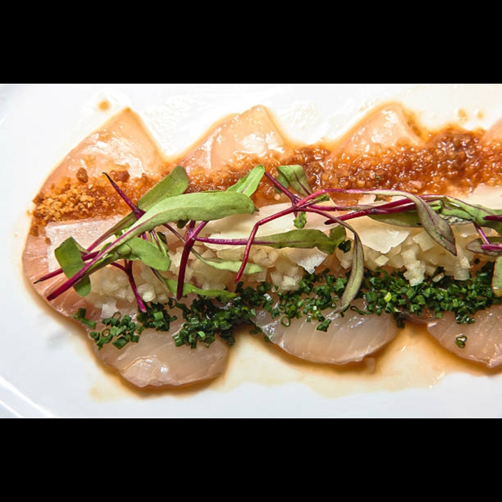 Black Cod with Basil Pesto.