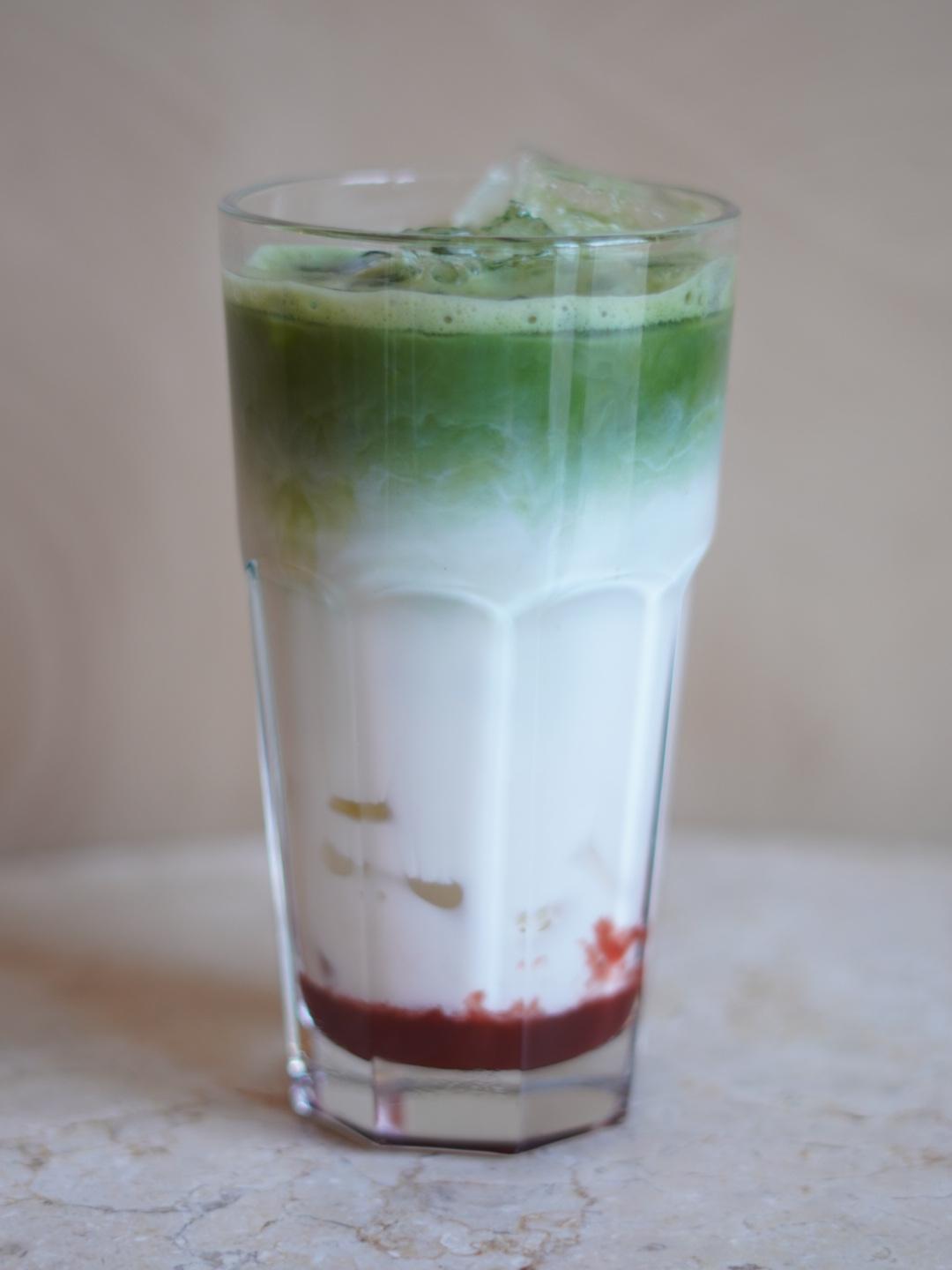 Iced Strawberry Matcha.