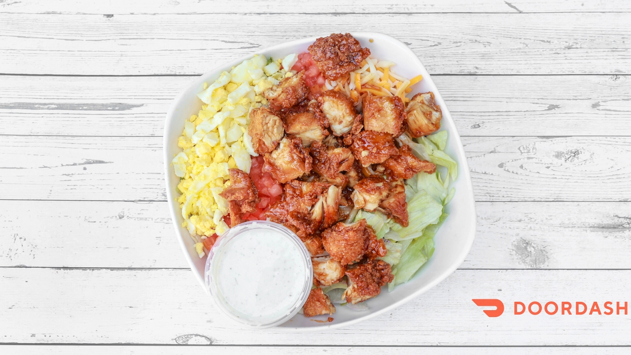 Fried Chicken Tender Salad.