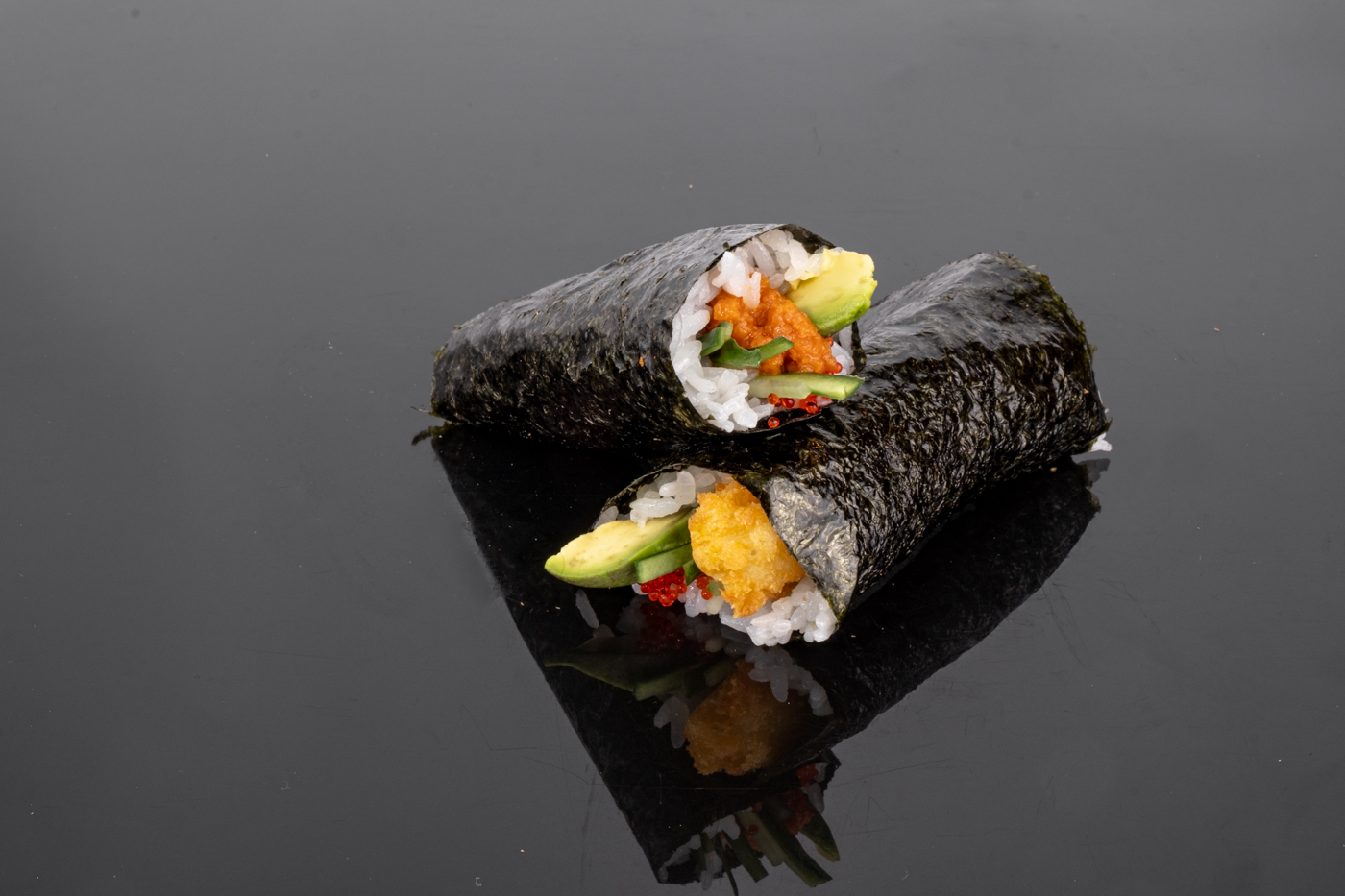Hand Roll in Seaweed Nori.
