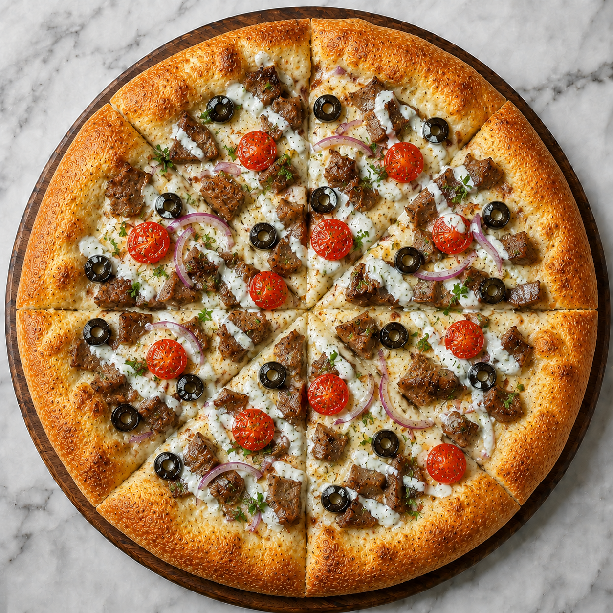 The Greek Pizza.