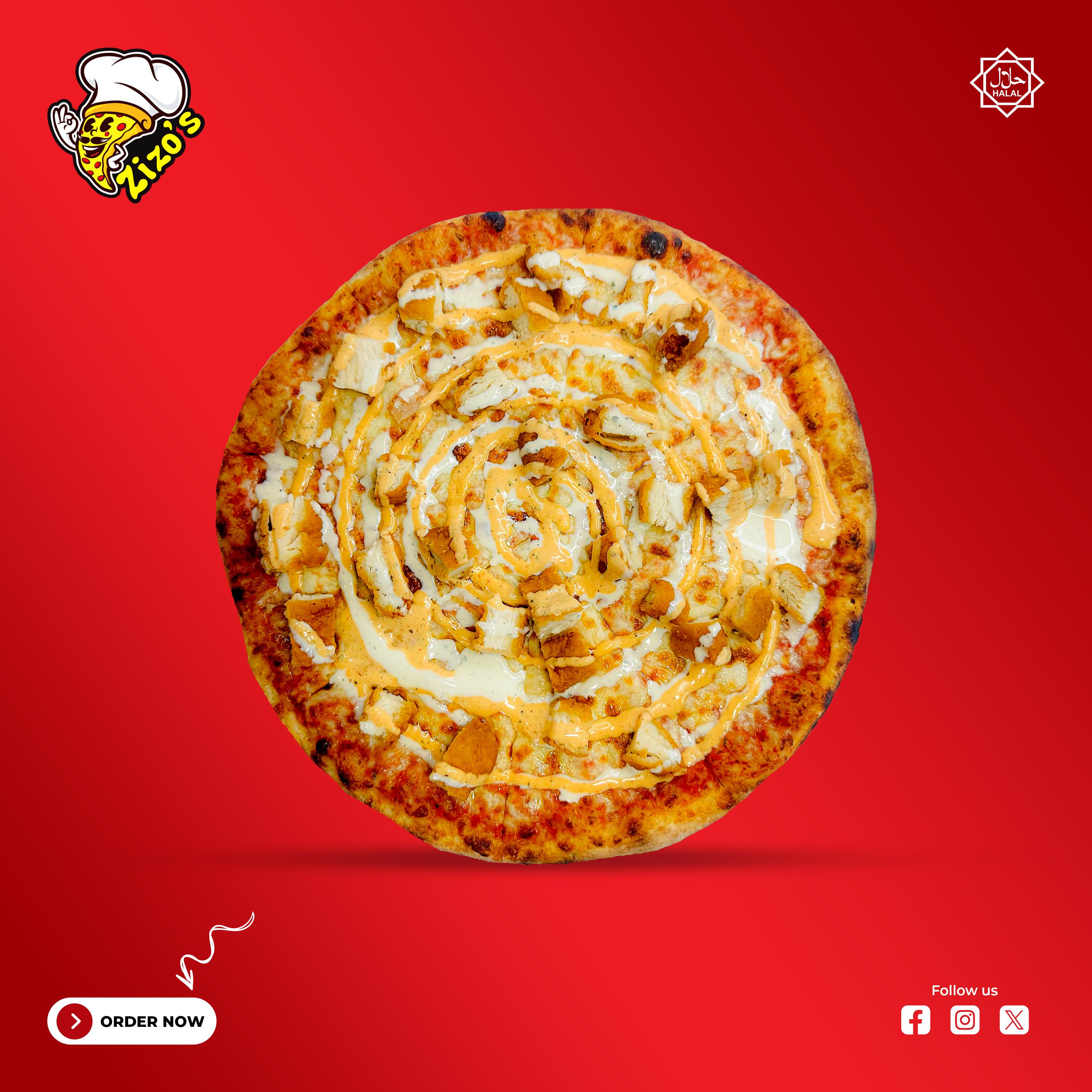 Crispy Chicken Pizza.