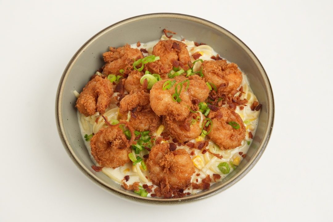 Crispy Shrimp Fettuccine.