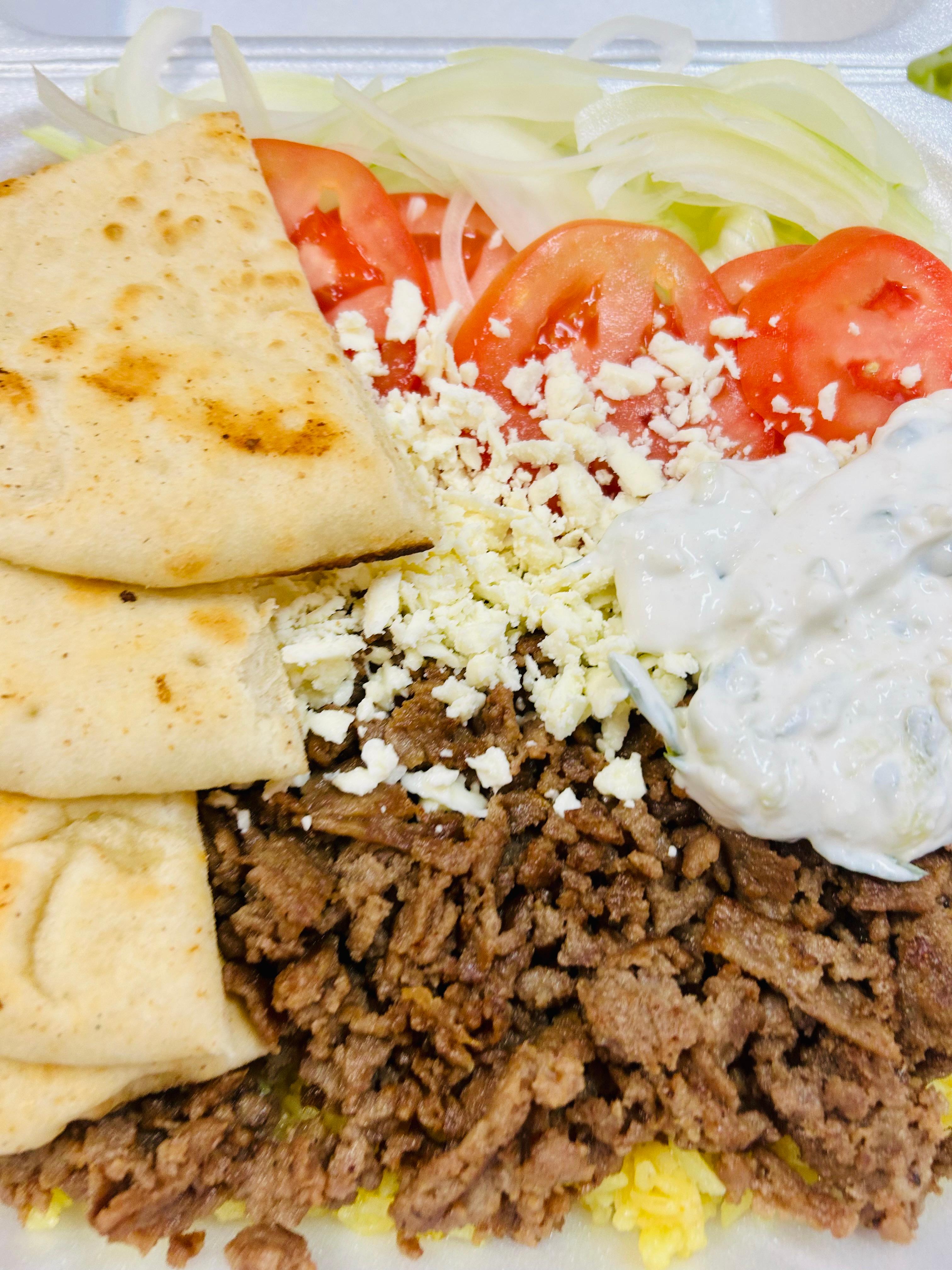 Philly Steak Gyro Platter.