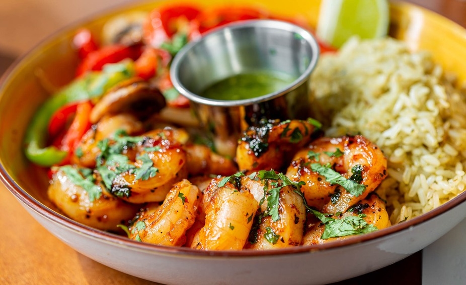 Chipotle Honey-Lime Shrimp Bowl.