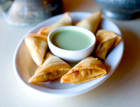 Samosas.