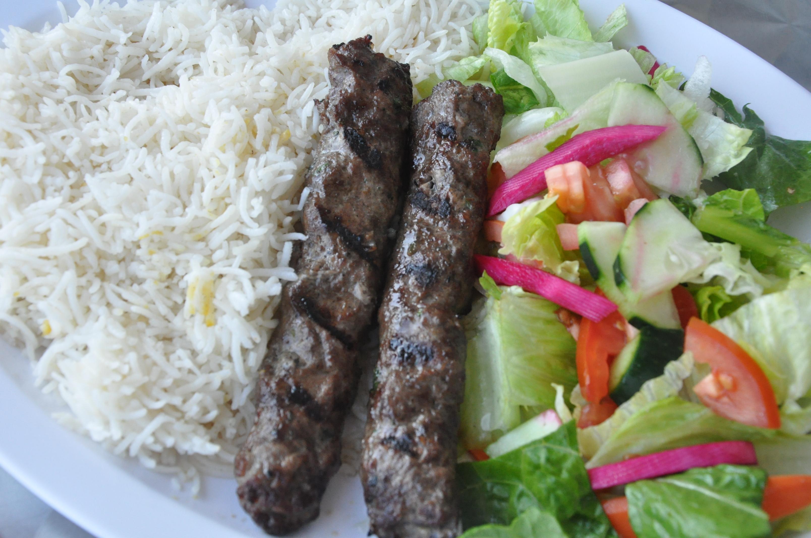 1E. Beef Kofta Kabob.