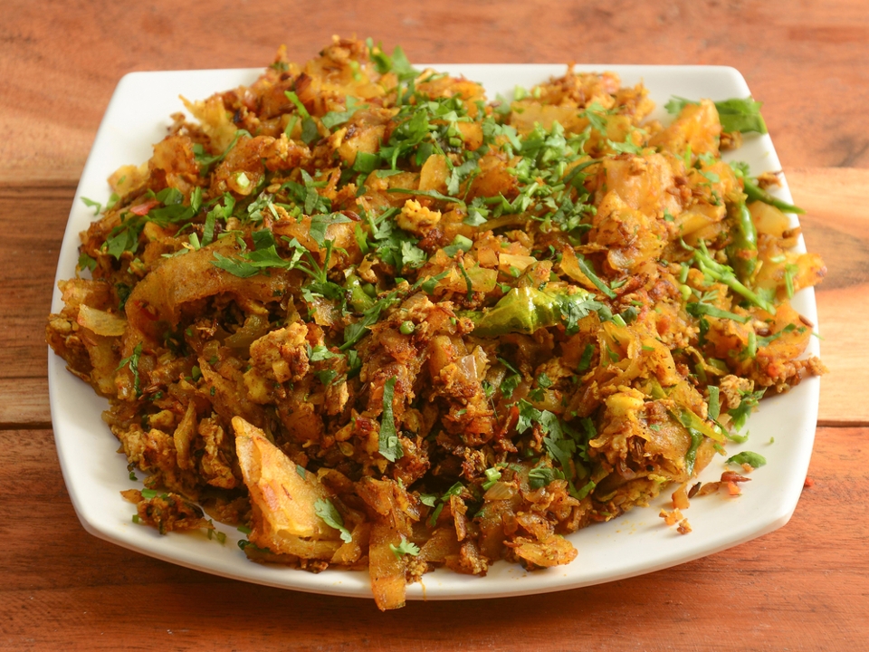 Chicken Kothu Parotta.