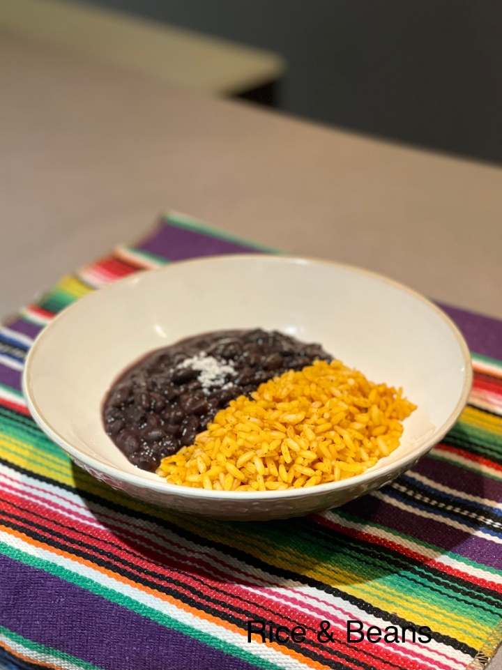 A quart of each, Arroz & Frijoles.