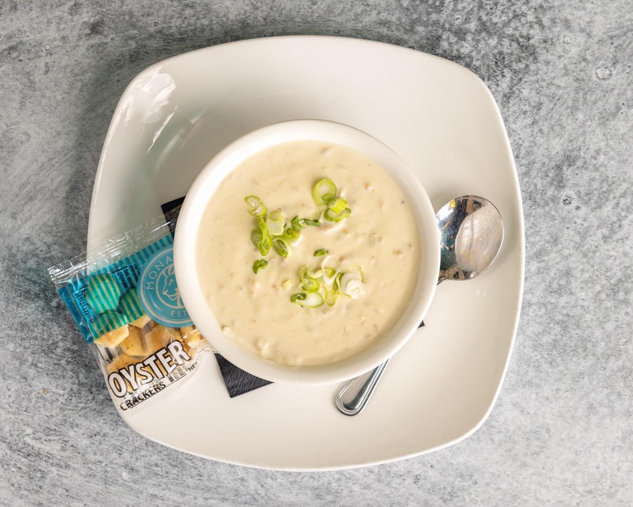 New England Clam Chowder.
