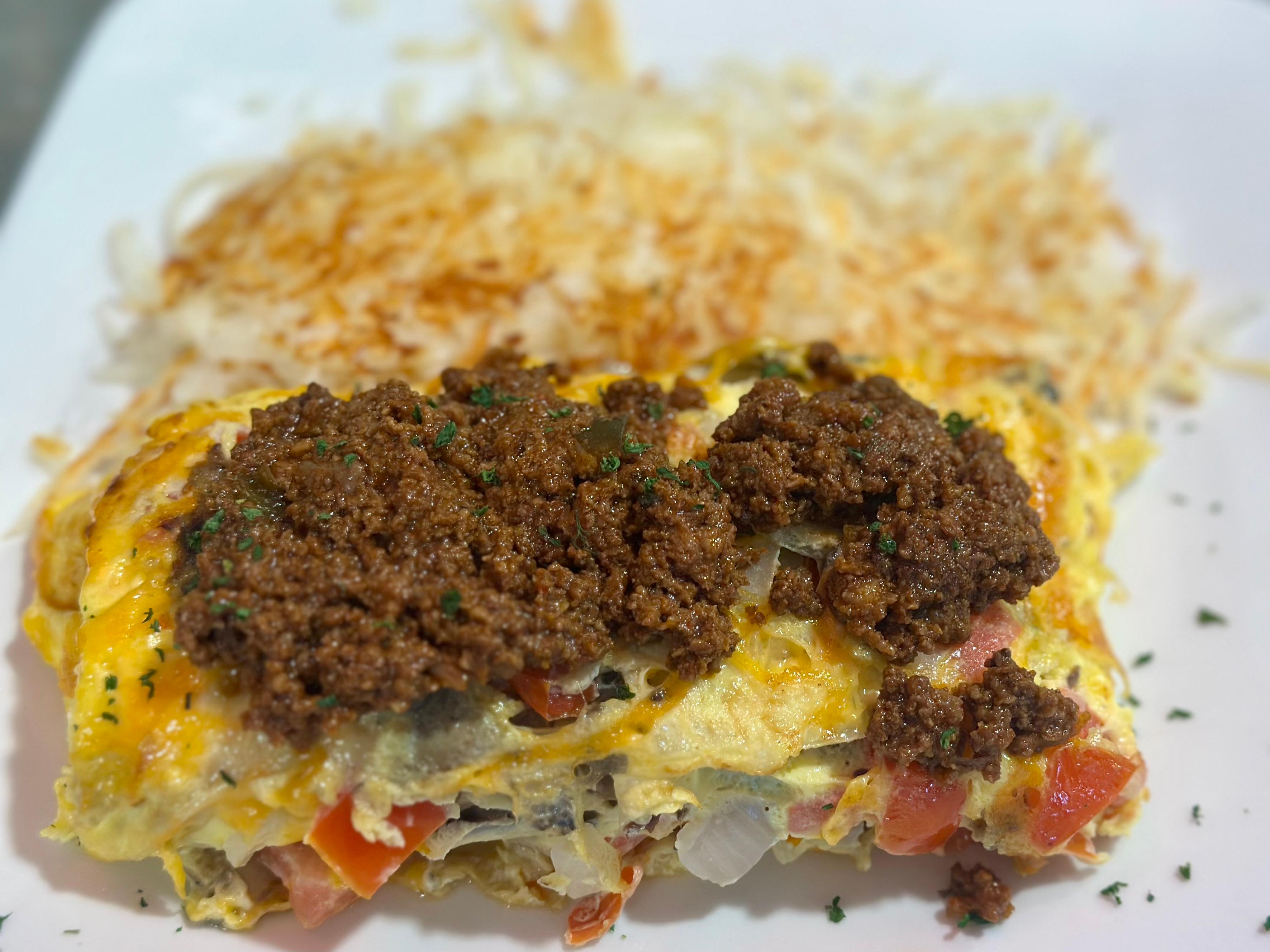 Spicy Mexican Omelette.