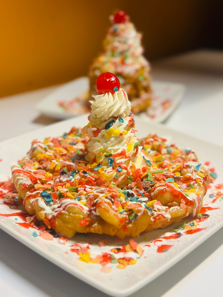 Fruity Pebbles Funnel Cake.