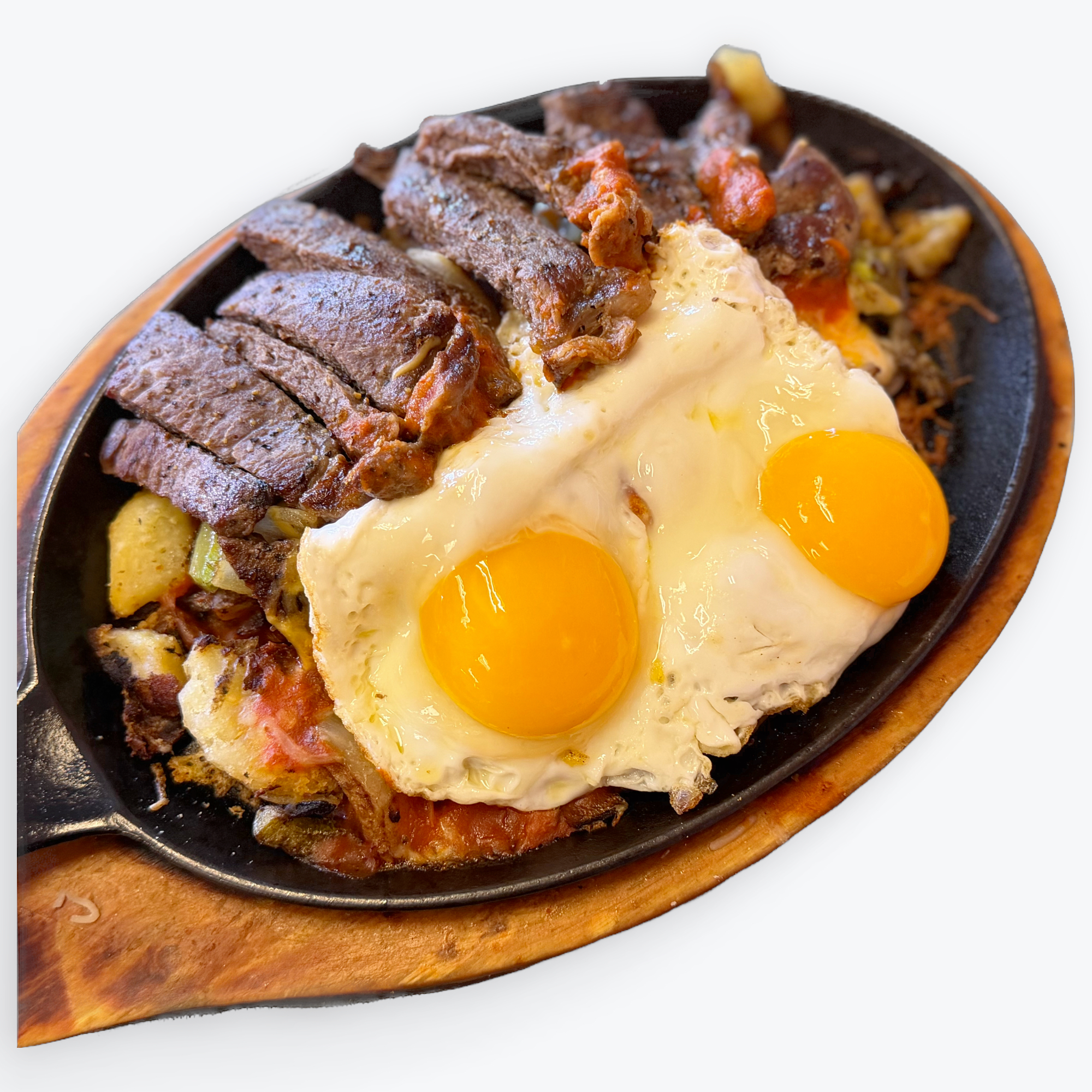 STEAK AND SALSA SKILLET.