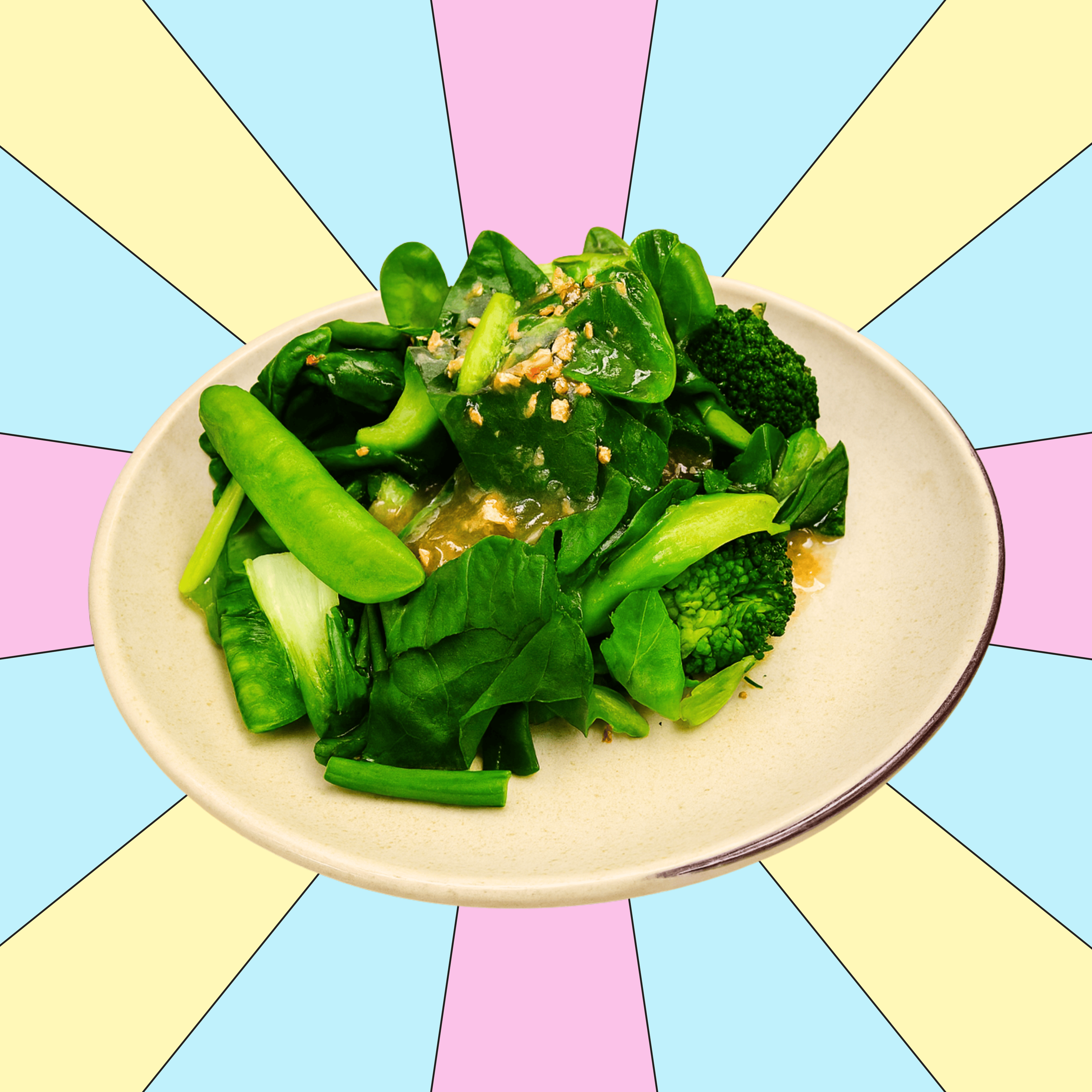 Steamed Mixed Greens.