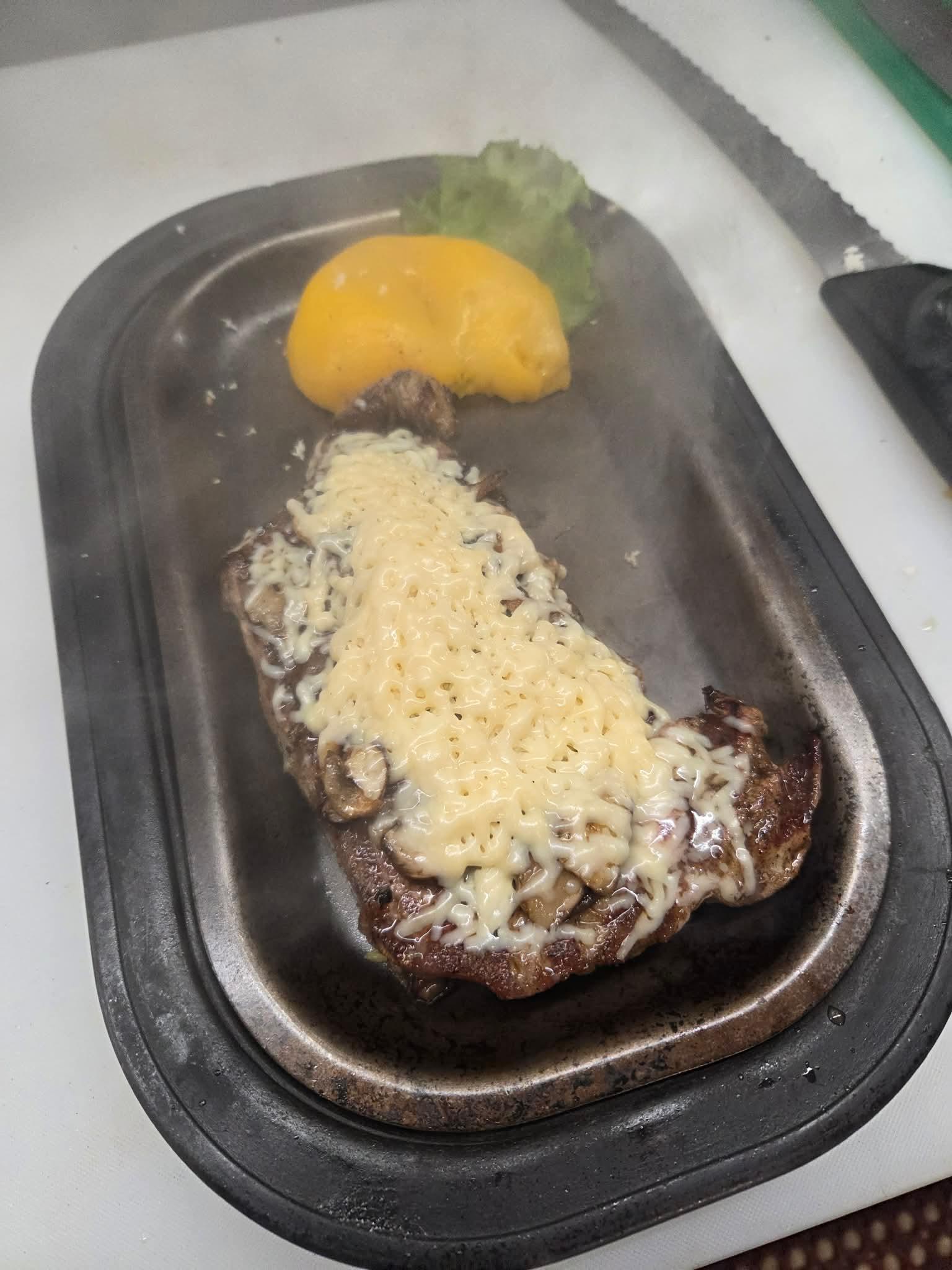 NY Asiago Steak.