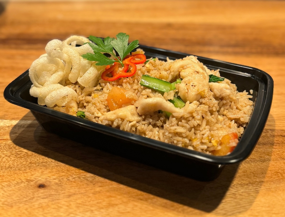 Fried rice chicken.