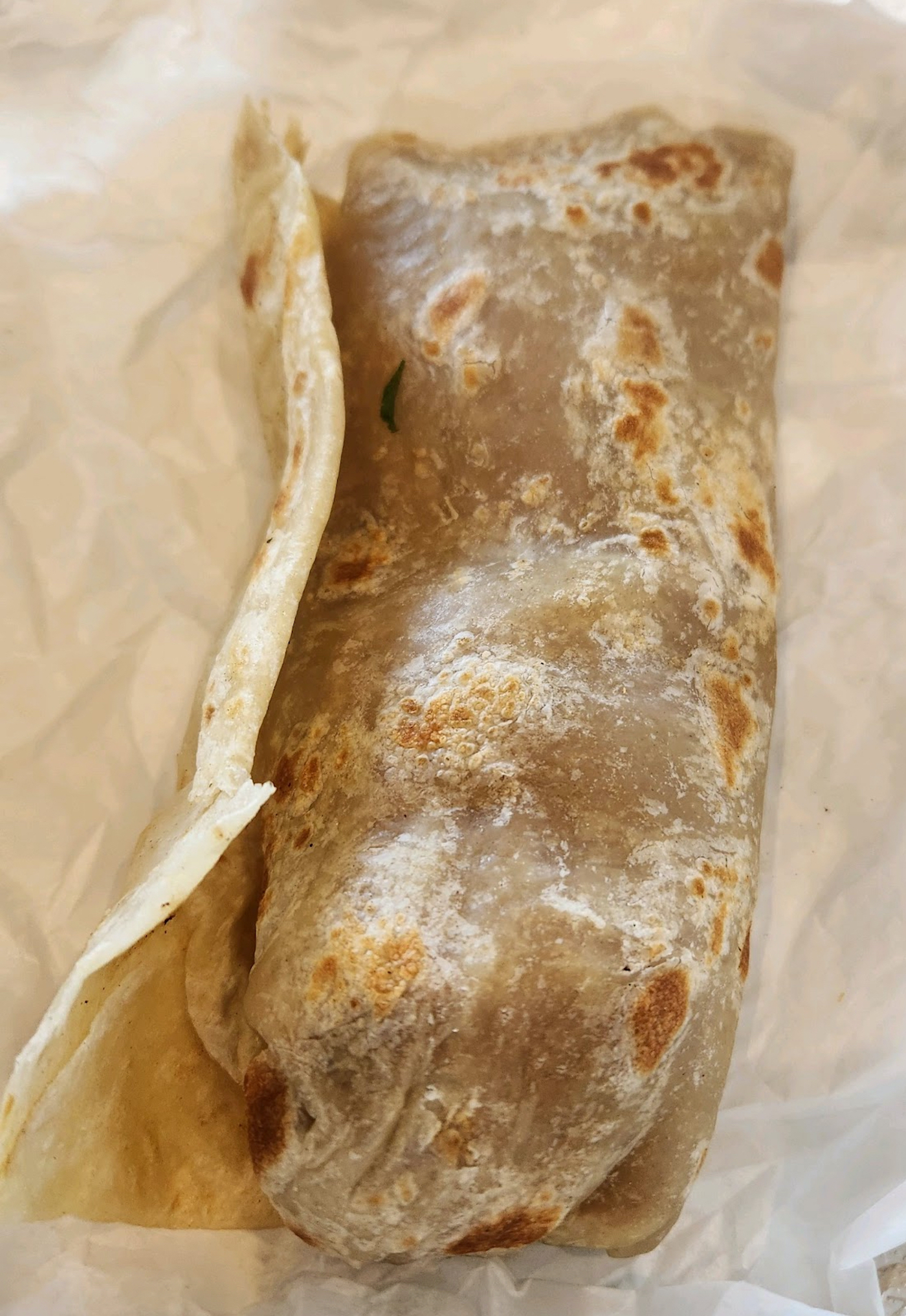 Sausage Breakfast Burrito.